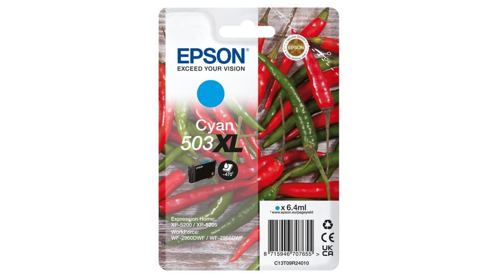 Epson 503XL ink cartridge 1 pc(s) Original High (XL) Yield Cyan - Image 1