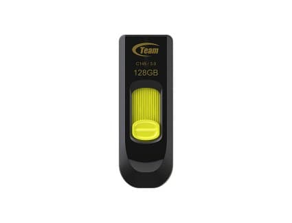 TEAMGROUP C145 128GB USB 3.2 Gen 1 (3.1 Gen 1) USB Type-A Flash Drive - Black/Yellow (TMUC145128G)