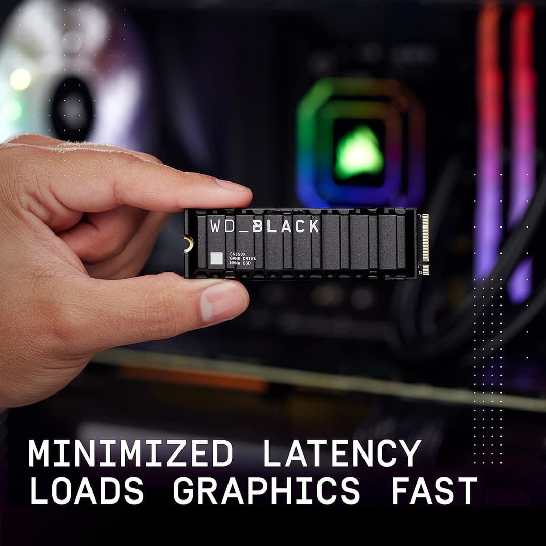 Western Digital Black SN850X with Heatsink M.2 2280 PCI Express 4.0 x4 NVMe Solid State Drive 1TB - Image 7