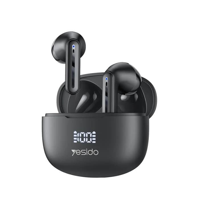 Yesido TWS19 Bluetooth 5.3 ENC Wireless Earbuds with LED Display - Black