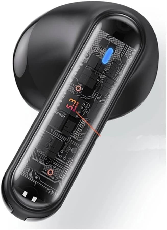 Yesido TWS19 Bluetooth 5.3 ENC Wireless Earbuds with LED Display - Black - Image 2
