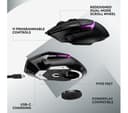 Logitech G502 X Plus Lightspeed Wireless Gaming Mouse Black thumbnail 7