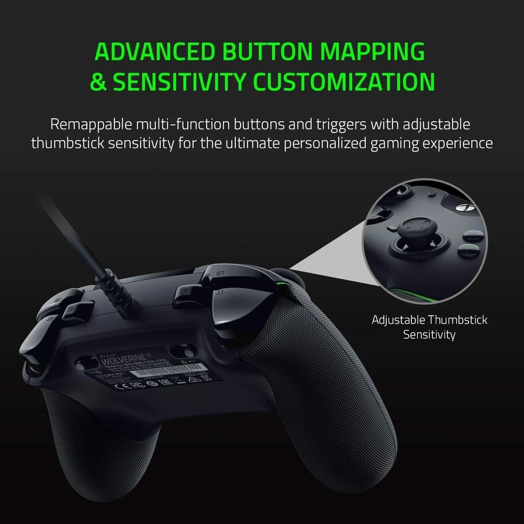 Razer Wolverine V2 Wired Gaming Controller for Xbox - Black - Image 4