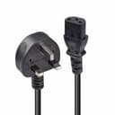Lindy 10m UK 3 Pin Plug to IEC C13 Mains Power Cable, Black thumbnail 1