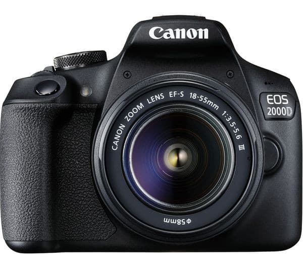 Canon EOS 2000D DSLR Camera 18-55mm III Lens - Image 1