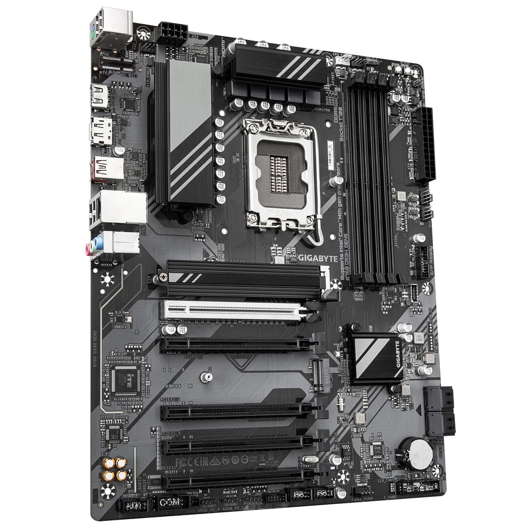 GIGABYTE B760 DS3H GEN5 Intel B760 Express ATX LGA 1700 Motherboard - Supports Intel Core 14th Gen CPUs, 8+2+1 Phases Digital VRM, up to 5600MHz DDR5, 2xPCIe 4.0 M.2, 1GbE LAN, USB 3.2 Gen 2x2 - Image 3