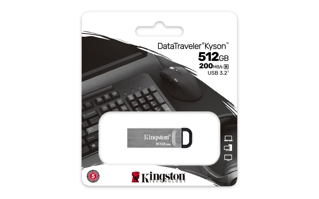 Kingston Technology DataTraveler Kyson 512GB USB 3.2 Gen 1 Flash Drive - Silver - Image 4