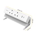 Fellowes Power Desk 2 Desktop Power Module - 2 Power Sockets (230V), 1 USB-A (18W) & 1 USB-C (30W) Ports - Top-Mount Desk Clamp 10-45mm, 2m Cable - White - 100137181 thumbnail 3