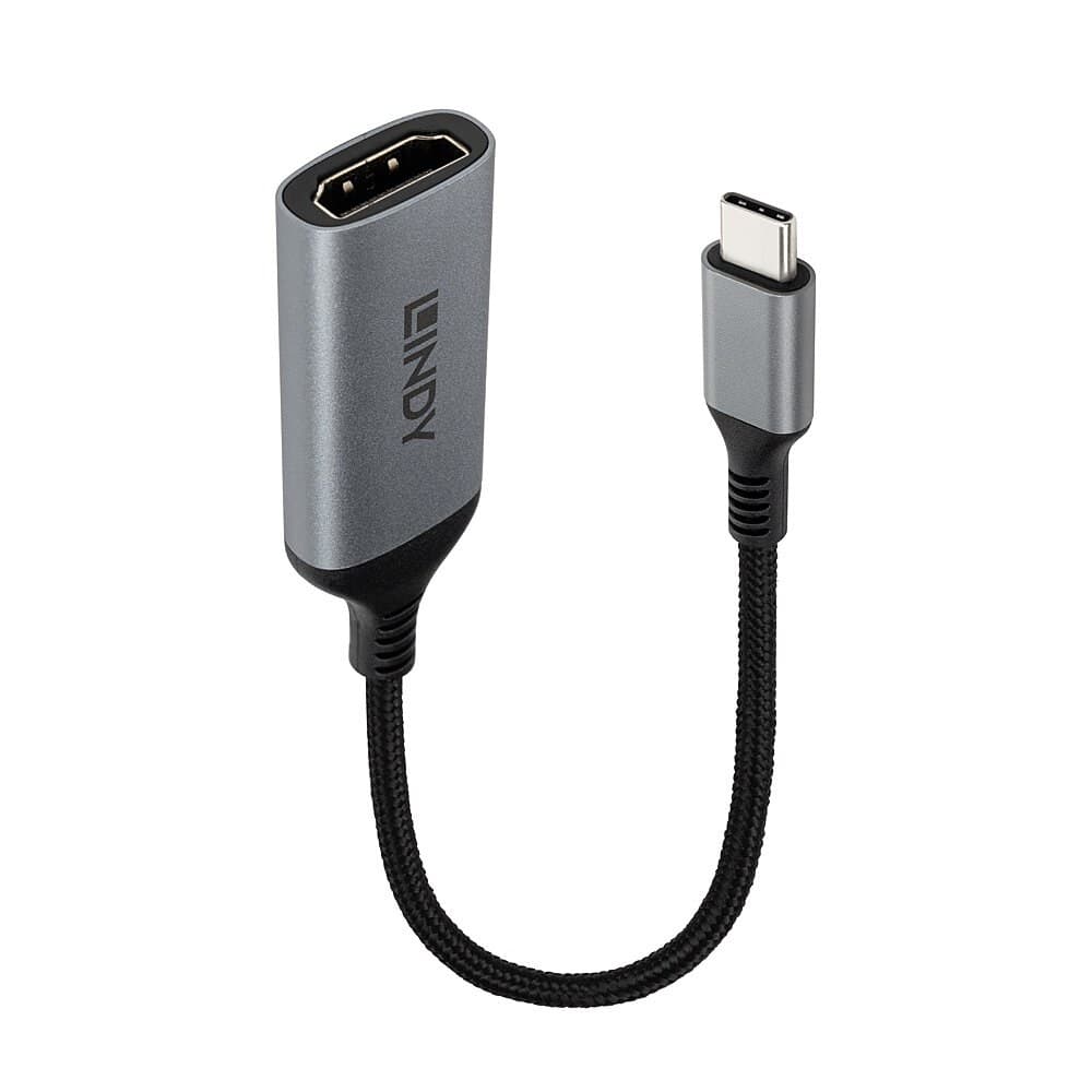 Lindy 43428 USB Type-C to HDMI 8K60 Converter 0.15 m Grey - Image 1