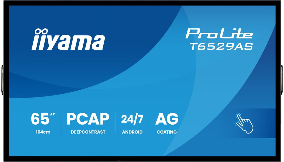 iiyama T6529AS-B1AG Signage Display Kiosk design 163.8 cm (64.5") LED Wi-Fi 420 cd/m² 4K Ultra HD Black Touchscreen Built-in processor Android 24/7 - Image 3