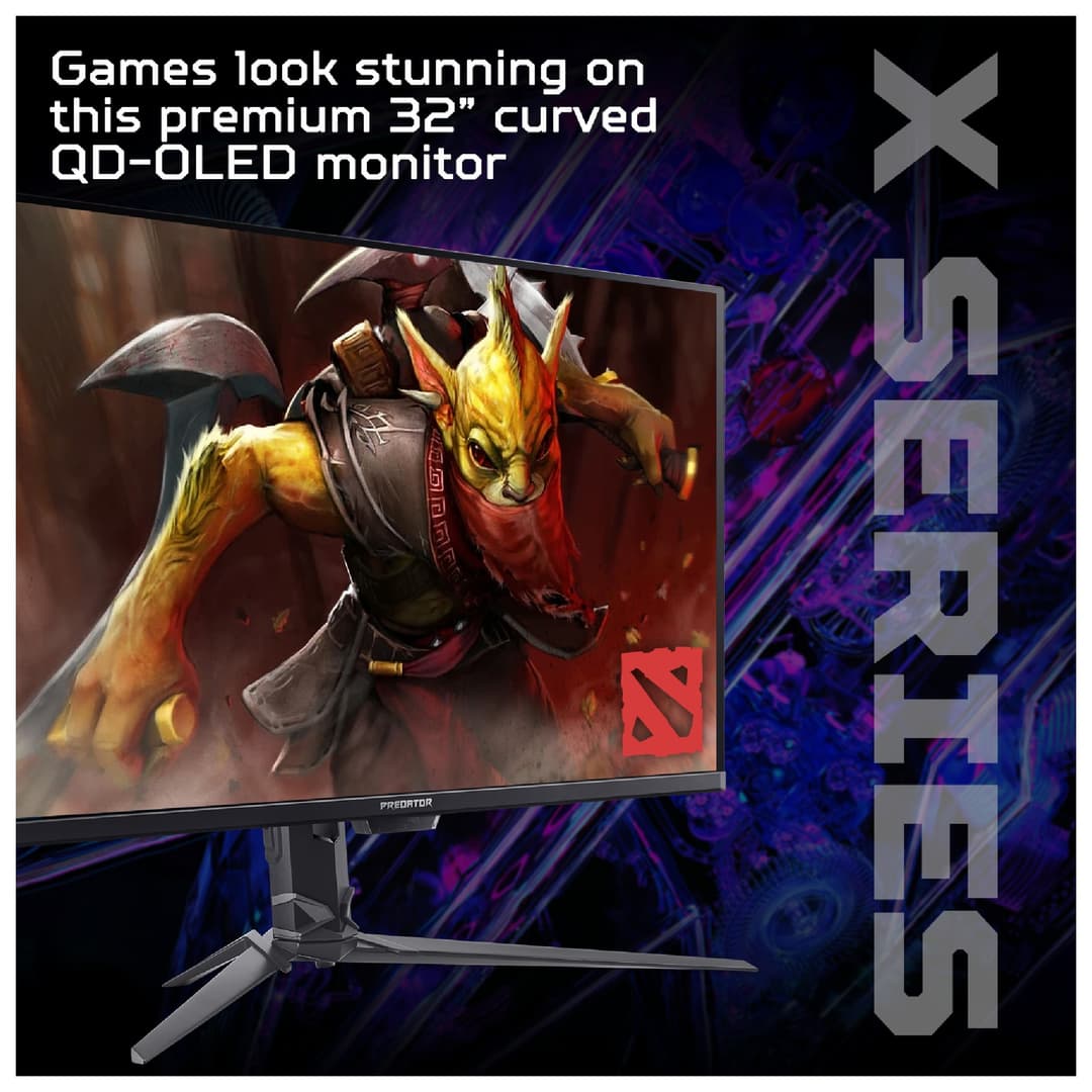 Acer Predator X32 X5 32" QD-OLED 4K UHD 240 Hz 0.03ms AI ProxiSense Height Adjustable Gaming Monitor with Speakers - Image 2