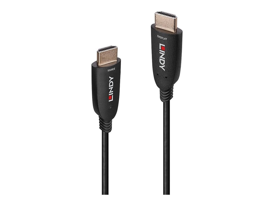 Lindy HDMI Cable 40m Fiber Optic Black - Image 1