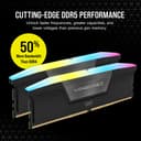 Corsair Vengeance RGB DDR5 RAM 16GB (2x8GB) Up to 5200MHz CL40 Intel XMP iCUE Compatible Computer Memory - Black thumbnail 3
