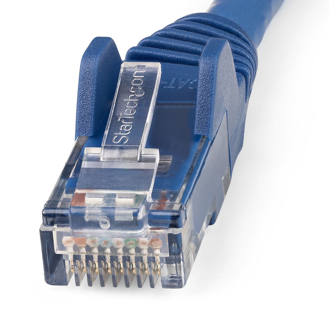 StarTech.com 10m CAT6 Ethernet Cable - LSZH (Low Smoke Zero Halogen) - 10 Gigabit 250Mhz 100W PoE RJ45 10GbE UTP Network Patch Cord Snagless with Strain Relief - Blue, CAT 6, ETL Verified, 24AWG - Image 2
