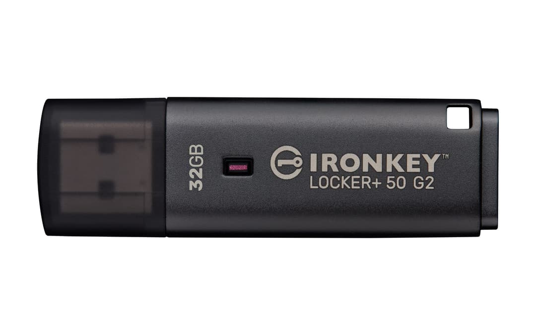 Kingston Technology IronKey Locker+ 50 G2 32GB Encrypted USB Flash Drive, FIPS 197, AES-256 - Image 1