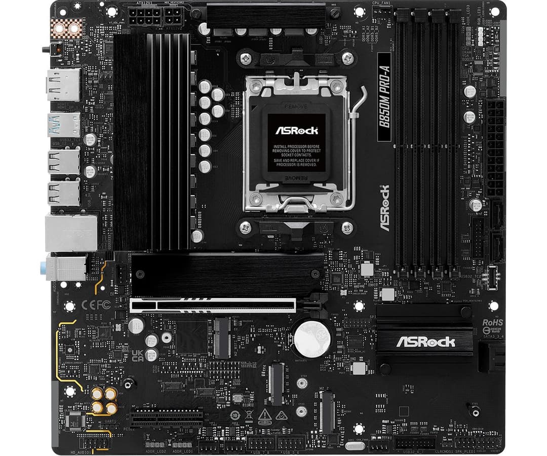 ASRock B850M Pro-A AMD B850 DDR5 Micro-ATX Socket AM5 Motherboard - Image 1