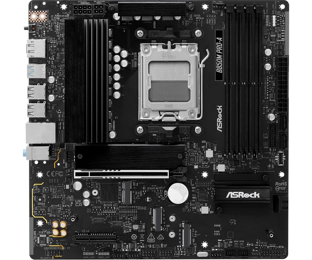 ASRock B850M Pro-A AMD B850 DDR5 Micro-ATX Socket AM5 Motherboard - Image 2