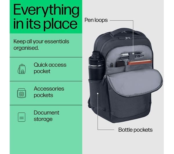HP Everyday 16" Laptop Backpack Odyssey Grey - Image 7