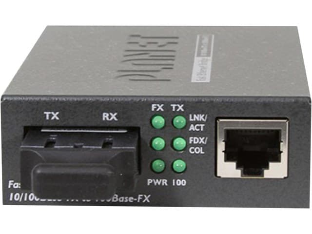 PLANET FT-802S15 Fast Ethernet Media Converter - 10/100Base-TX RJ-45 to 100Base-FX Fibre (SC, Single-Mode, 1310nm, 15 km, LFPT) - Image 2