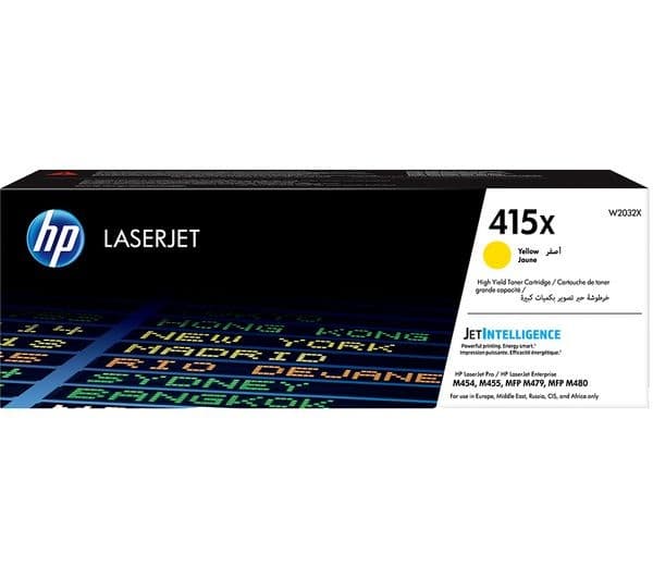 HP 415X - High Yield - yellow - original - LaserJet - toner cartridge (W2032X)