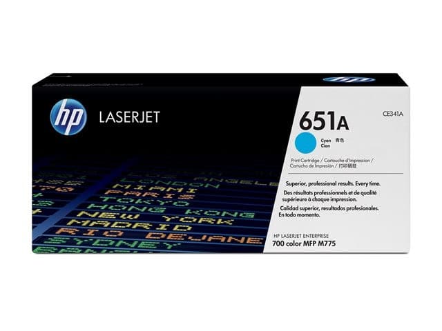 HP 651A - cyan - original - LaserJet - toner cartridge (CE341A) - Image 2