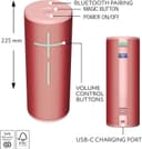 Ultimate Ears MEGABOOM 4 Portable Waterproof Bluetooth Speaker - Raspberry Red thumbnail 4