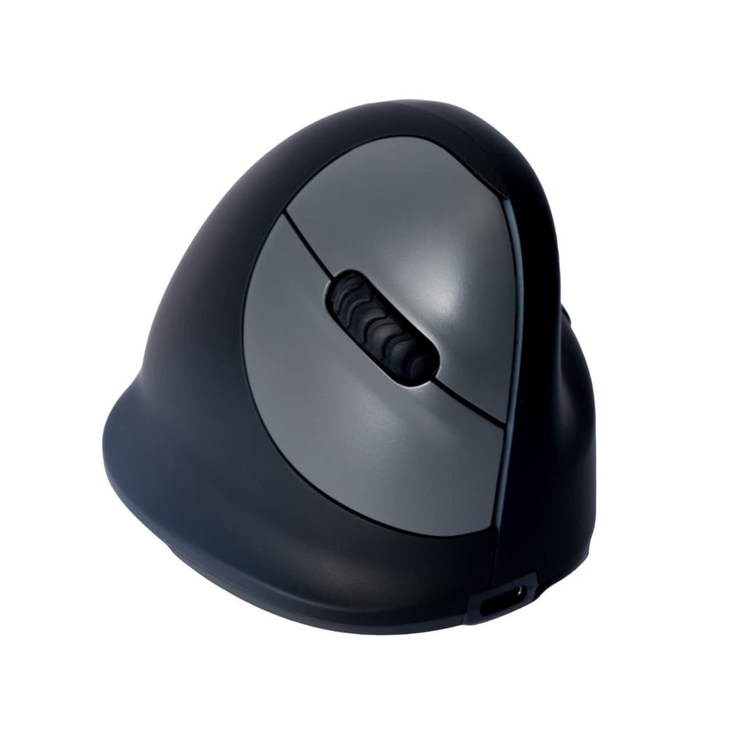 R-Go Tools HE Break Ergonomic Vertical Mouse Right-handed Black - Large Bluetooth - Image 3