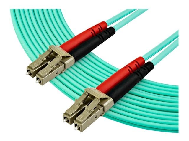 StarTech OM4 Duplex Multimode Fibre Patch Cable LC to LC Aqua 7m - Image 3