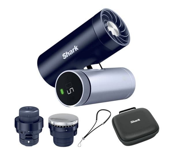 SHARK ChillPill FA025UK 3-in-1 Portable Fan Mist & InstaChill Cooling System with Travel Case - Midnight - Image 1
