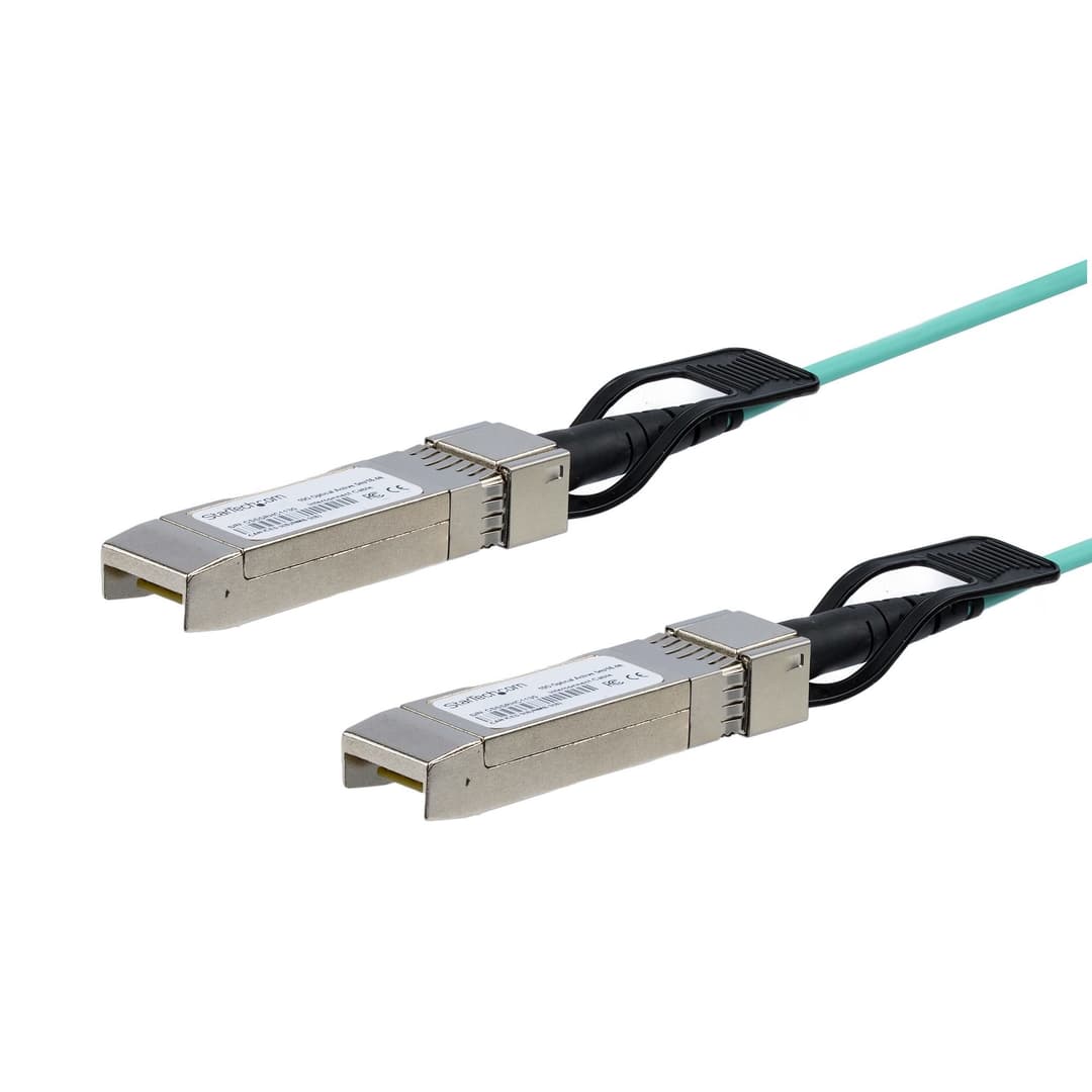 StarTech.com Cisco SFP-10G-AOC3M Compatible 3m/9.84ft 10G SFP+ to SFP+ AOC Cable - 10GbE SFP+ Active Optical Fiber - 10Gbps SFP Plus/Mini GBIC/Transceiver Module Cable - Firepower ASR1000 - Image 1