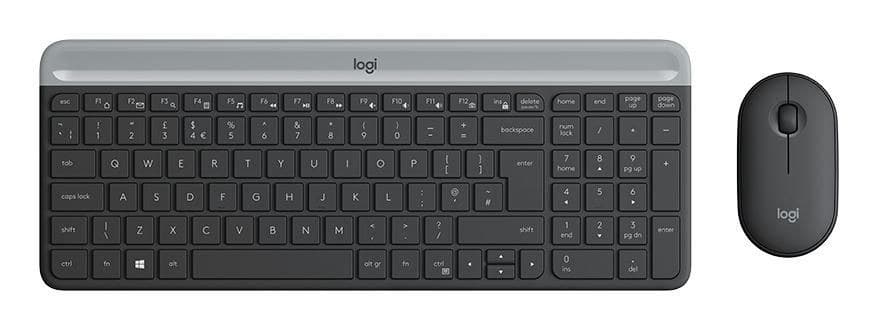 Logitech MK470 Slim Wireless Keyboard and Mouse Combo Graphite - German QWERTZ