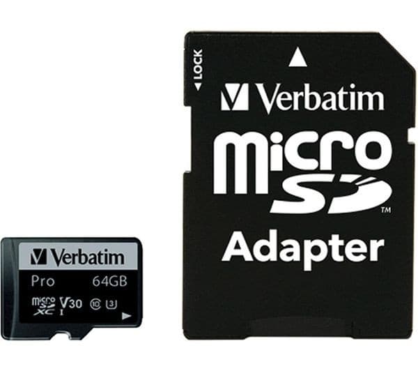VERBATIM Pro High Performance Class 10 microSDXC Memory Card - 64 GB - Image 1