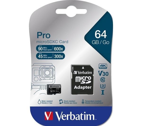 VERBATIM Pro High Performance Class 10 microSDXC Memory Card - 64 GB - Image 3
