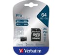 VERBATIM Pro High Performance Class 10 microSDXC Memory Card - 64 GB thumbnail 3