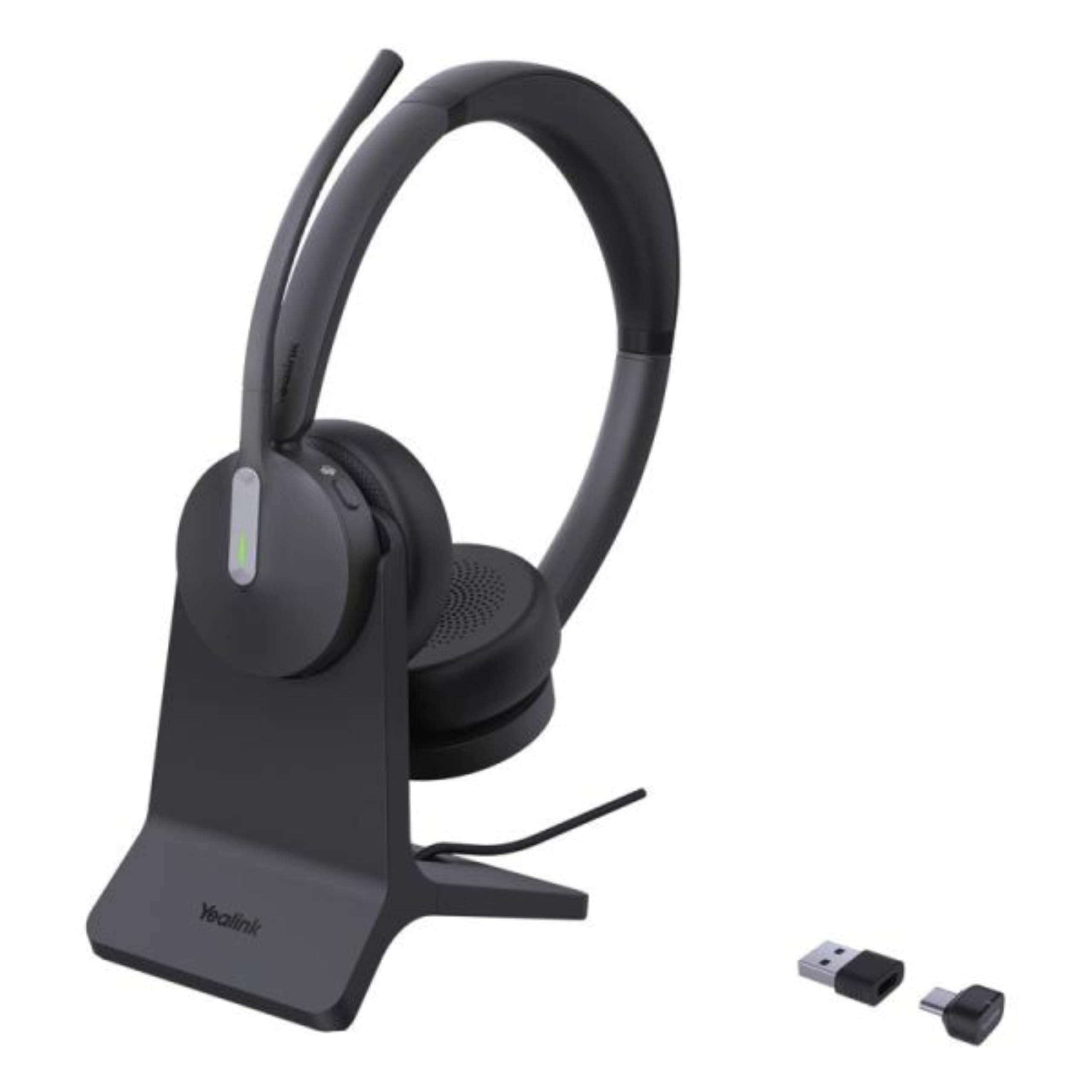 Yealink BH70 Dual Wireless Bluetooth Headset with Charging Stand and USB-C/A for PC connection – Certified for Teams