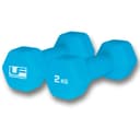 Urban Fitness Neoprene Hex Dumbbells (Pair) 2 x 2kg - Blue thumbnail 1