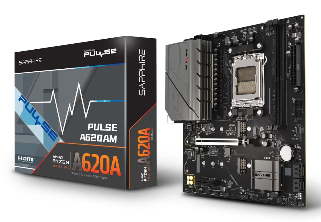 Sapphire PULSE A620AM AMD A620A Socket AM5 DDR5 Micro-ATX Motherboard - Image 7