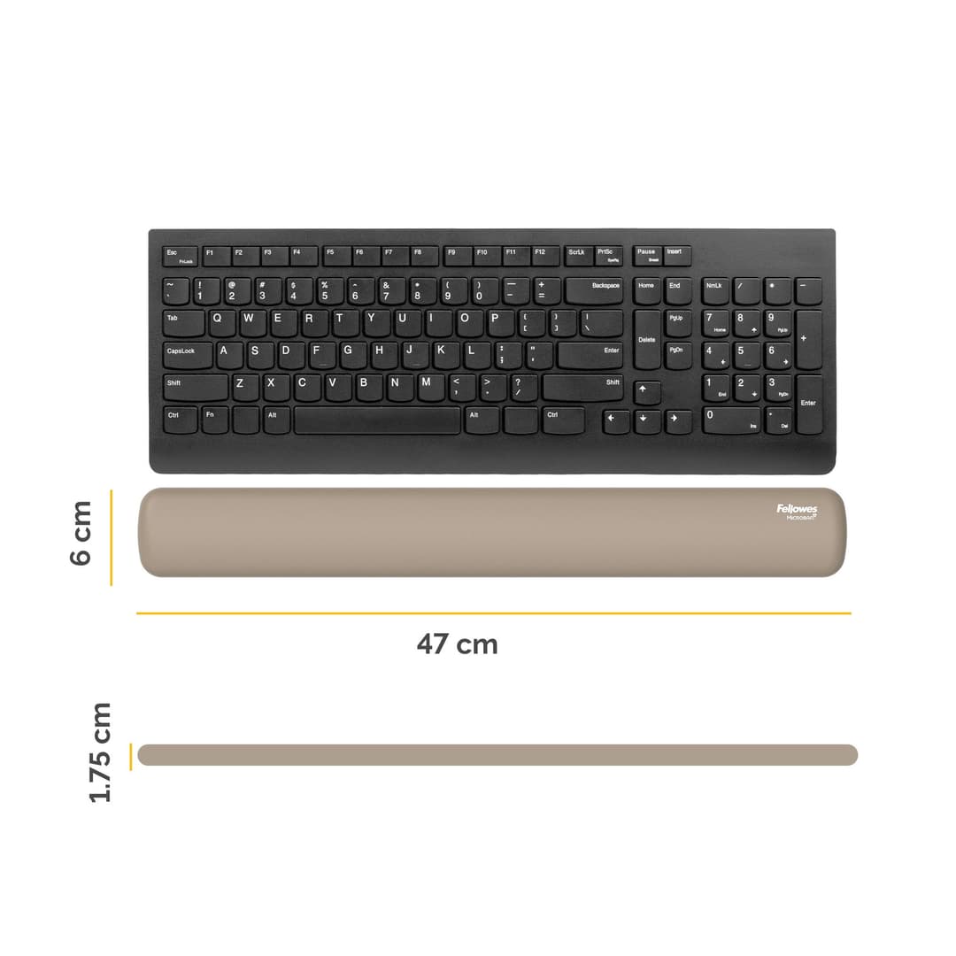Fellowes Breyta Keyboard Wrist Rest - Sand - Image 3