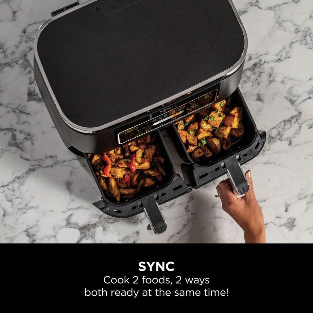 Ninja Foodi AF200UK 4-in-1 Dual Zone Air Fryer 7.6L Black - Image 10