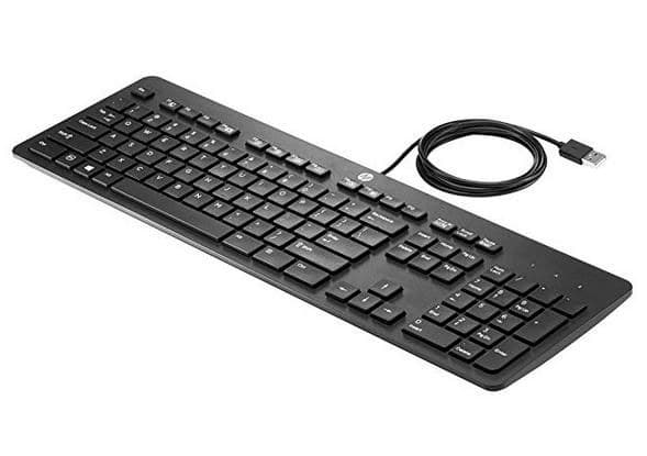 HP USB Business Slim Keyboard Win 8 803181-221 - Full-Size Wired USB, Czech (CZ) Layout, Black