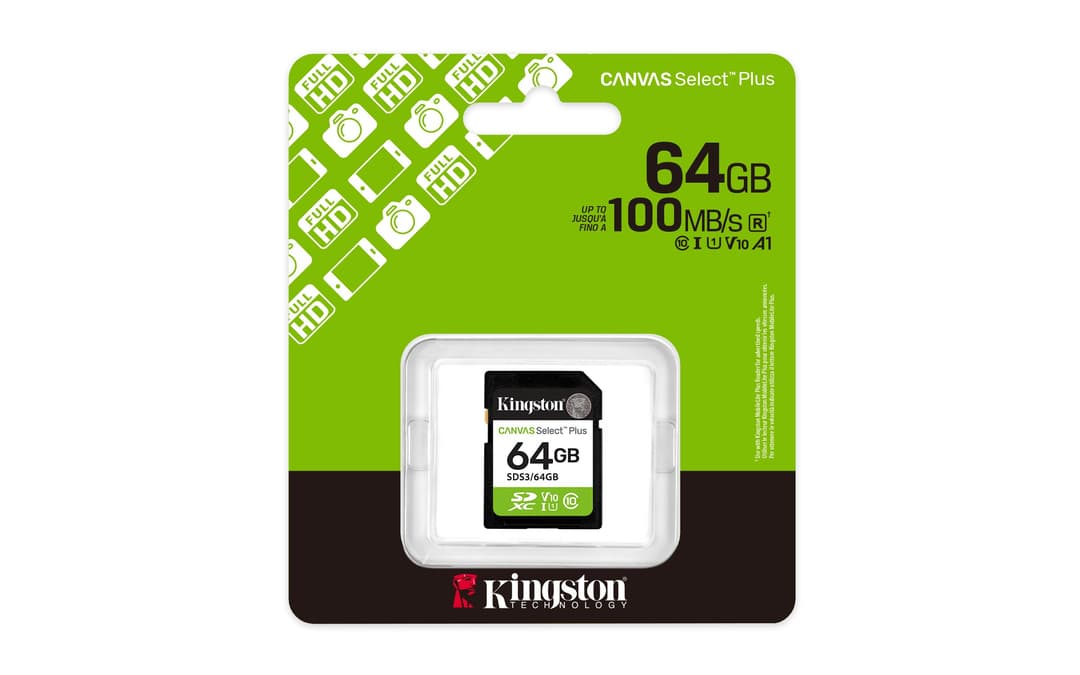 Kingston Technology 64GB SDXC Canvas Select Plus Gen3 100MB/s C10 UHS-I U1 V10 - Image 3