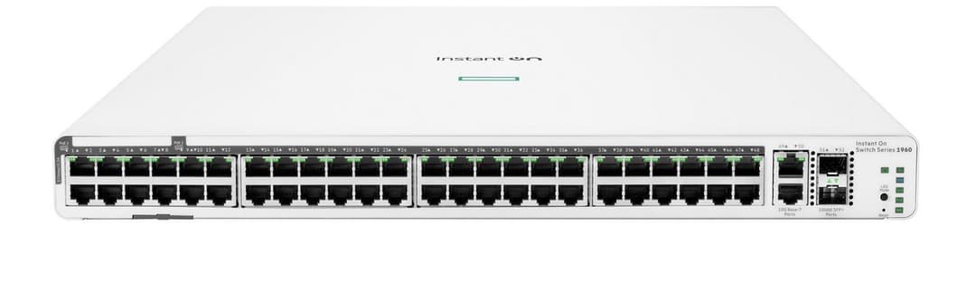 HPE Aruba Instant On 1960 48G 40p Class4 8p Class6 PoE 2XGT 2SFP+ 600W Managed Switch (JL809A) - Image 1
