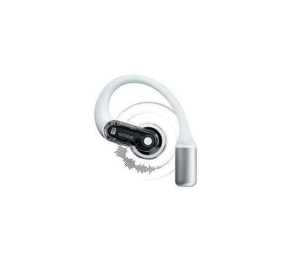 NOTHING Ear (open) Wireless Bluetooth Noise-Cancelling Earbuds - White - Image 3