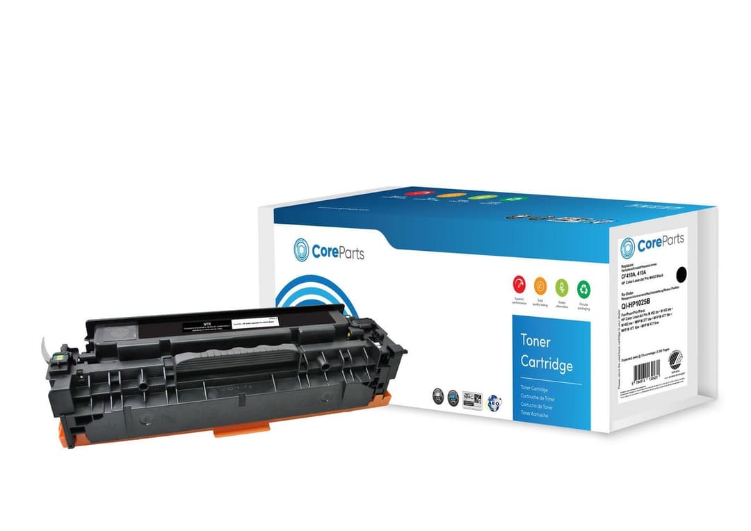 CoreParts Compatible Toner Cartridge Black CF410A 2300 Pages for HP Color LaserJet Pro M452 / MFP M377dw / M477 - Image 1