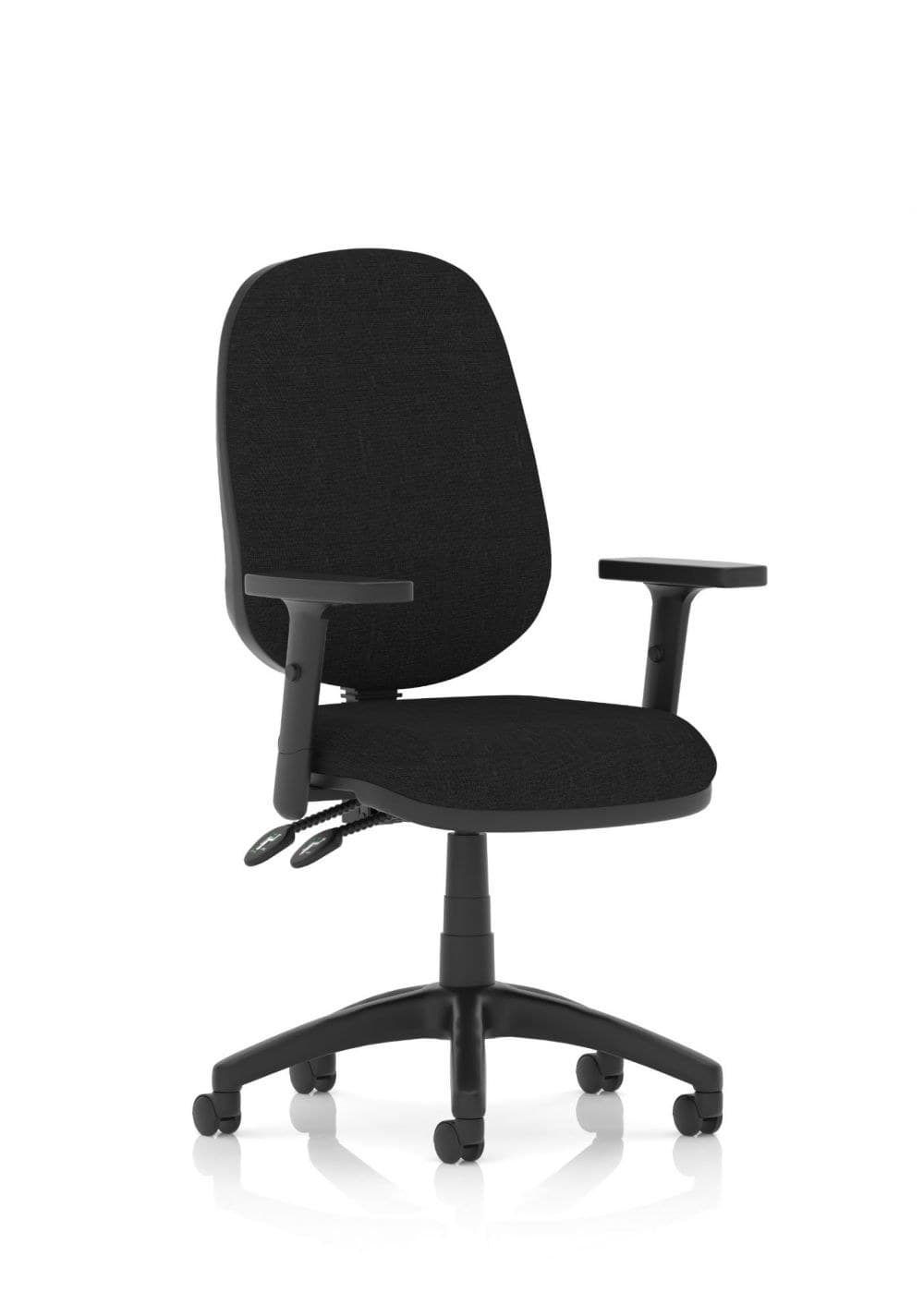 Dynamic Luna II Lever Task Operator Chair With Height Adjustable Arms Black