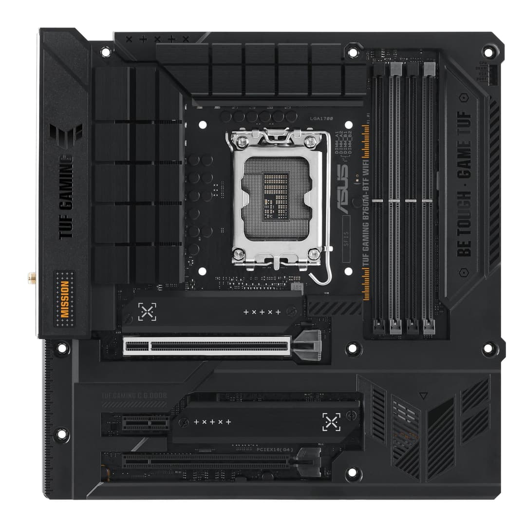 ASUS TUF GAMING B760M-BTF WIFI Intel B760 LGA 1700 DDR5 micro ATX Motherboard - Image 1