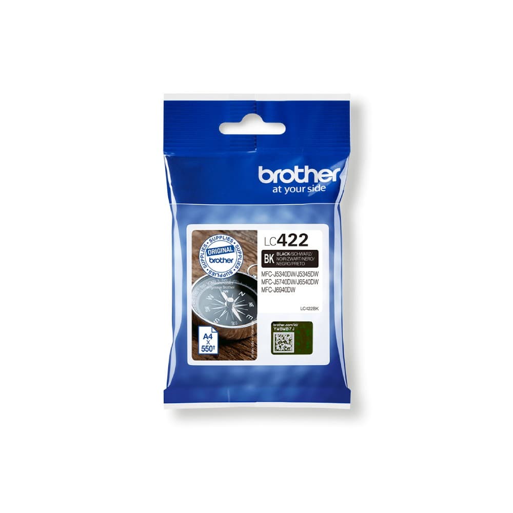 Brother LC422 Original Ink Cartridge 550 Pages - Black - Image 2