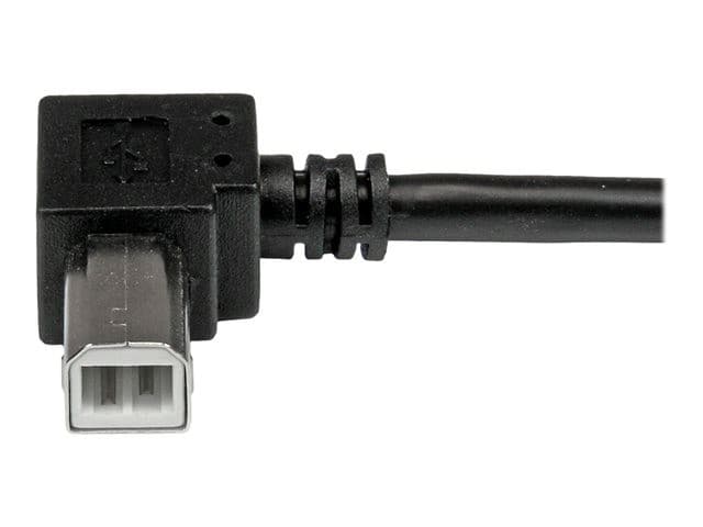 StarTech USBAB2MR USB 2.0 A to Right Angle B Cable 2m Black - Image 3