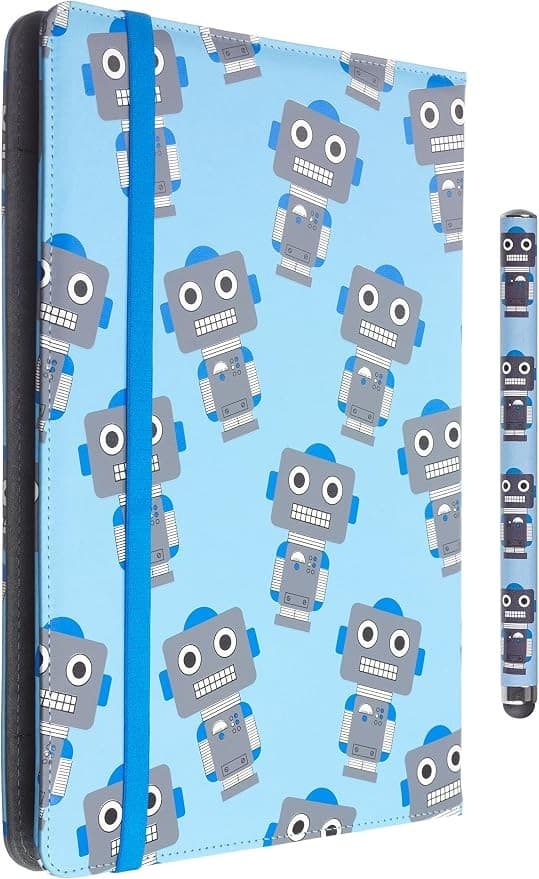 Fun Novelty Child Friendly Character Gift Bundle Pack Universal Case and Stylus Pen for 9-10 inch Tablet - Robot - Image 4