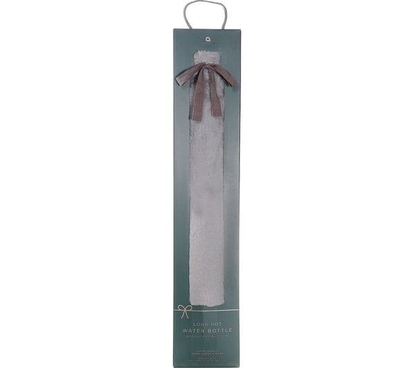 AROMA HOME Faux Fur Long Hot Water Bottle - Grey - Image 2